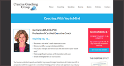 Desktop Screenshot of creativecoachinggroup.com