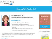 Tablet Screenshot of creativecoachinggroup.com